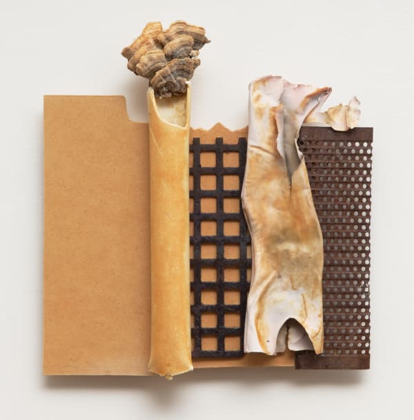 Irene Briant Here and There series no.47, 2013 mixed media and various found objects 25 x 22 x 2 cm (object size)