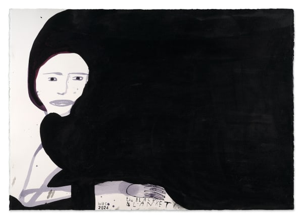 Heather B Swann The black blanket, 2024 ink on paper 75 x 106 cm (paper size)