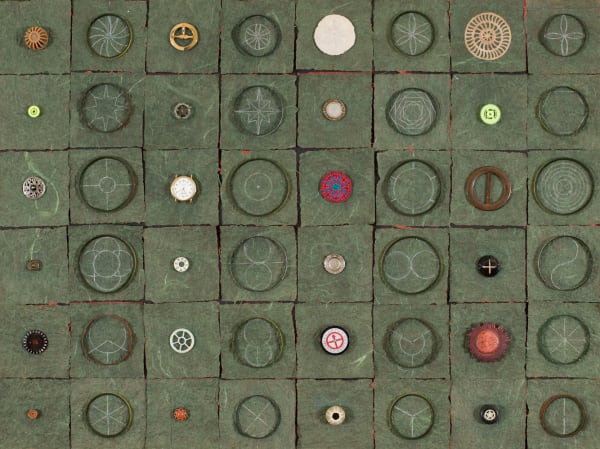 Irene Briant Eternity, 2012 mixed media on Monigami paper, framed in perspex box 60 x 80 cm (framed size)