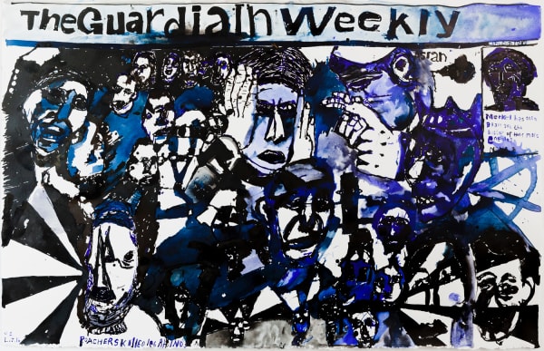 Locust Jones The Guardian Weekly, 2014 ink on paper 66 x 102 cm (paper size)