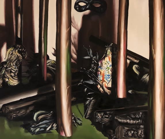 Matt Coyle and Jenny Weber O Horizon, 2021 oil on board, framed 78 x 89.5 cm (frame size)