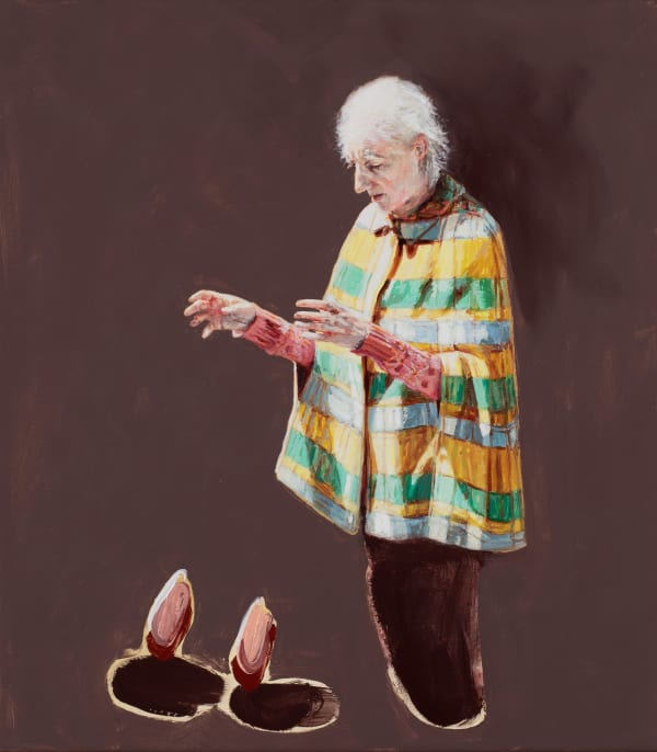 Amanda Davies Burying, 2020 oil on linen 46.5 x 41cm