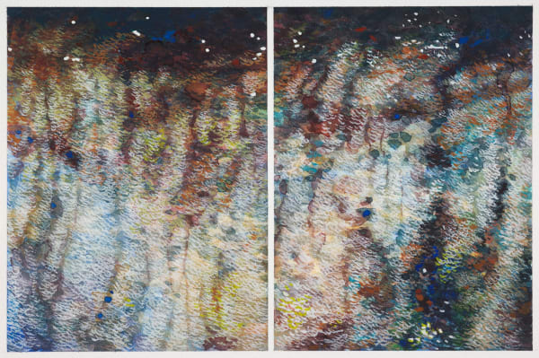 Sue Lovegrove The Invisible Lake no 13.07, 2022 watercolour and gouache on paper, framed 8 x 12 cm (unframed), 28.5 x 31.5 cm (framed)