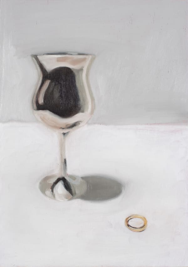 Alexander Okenyo These small things II, 2021 oil on board, framed 32.7 x 24 cm (framed size)