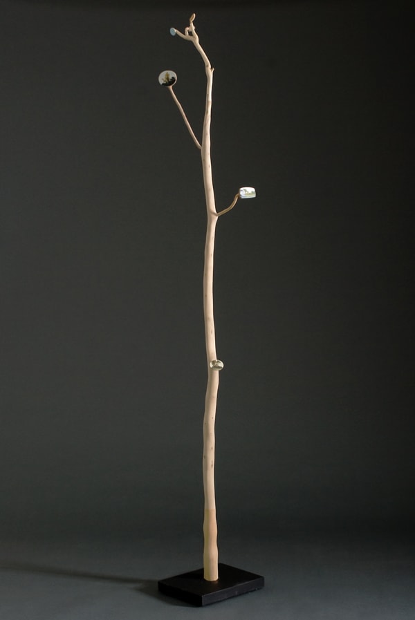 David Keeling Memorial Drive I, 2011 Carved wooden sculpture with painting 206 x 37 x 16 cm (overall object size)