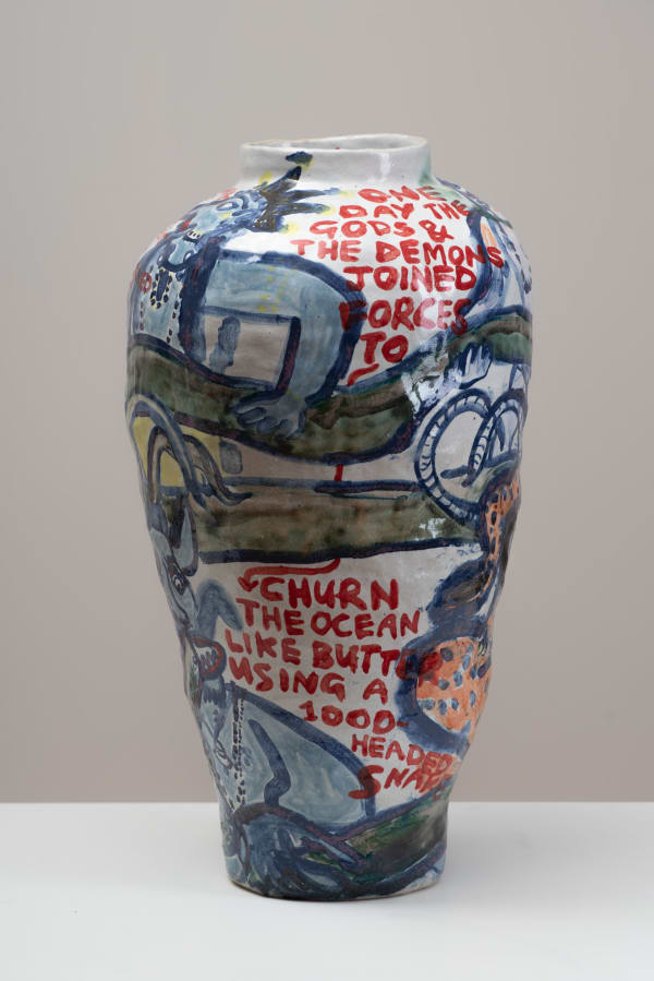 Georgia Morgan They churned the ocean like butter (my favourite food) , 2021 stoneware, glaze & oxides 56 x 29.5 x 31 cm