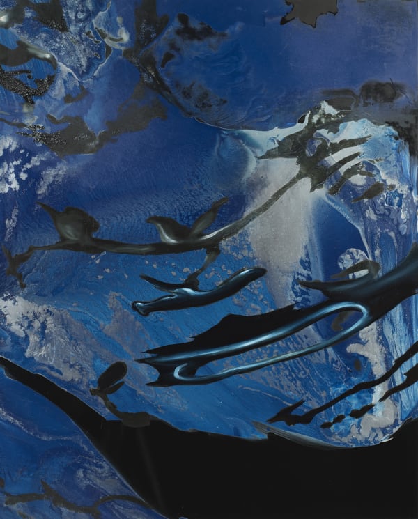 Megan Walch Satellite: low pressure, 2019 oil and enamel on panel 81.5 x 65.5cm