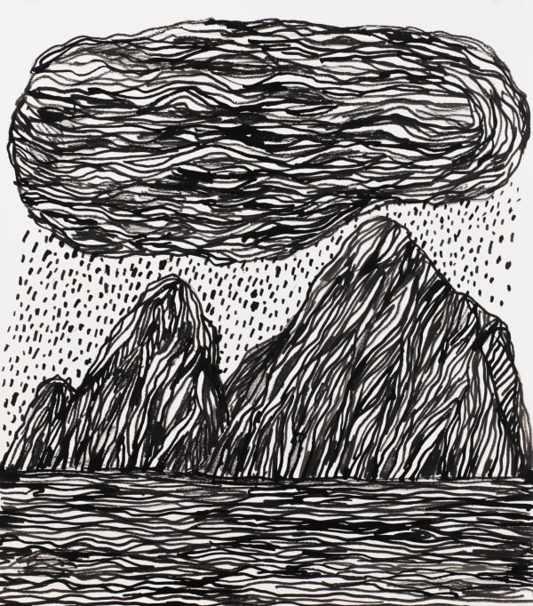 Tom O'Hern Not telling, 2022 Ink on paper 62 x 55cm