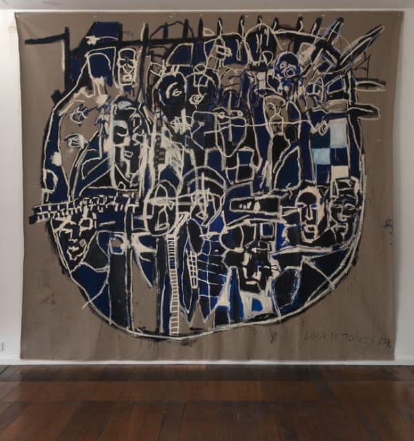 Locust Jones Bird is the word, 2016 acrylic & oil on linen 300 x 300 cm