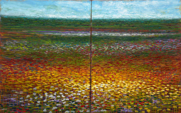 Patrick Grieve Field Crop Flowers 2, 2013 oil on linen 122 x 194 cm