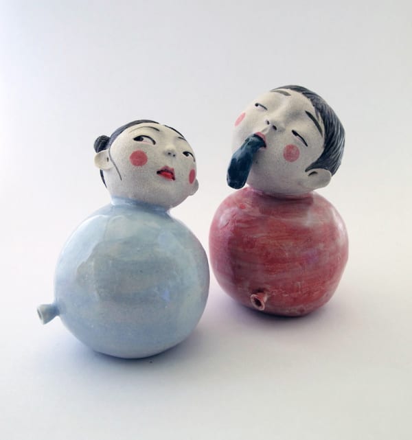 Dai Li Balloons, 2013 stoneware 30 x 12 x 14 cm (approx installation size)