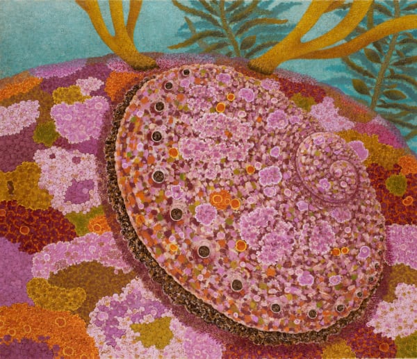 Richard Wastell Muttonfish dream, 2024 oil and pumice on linen 96 x 112 cm (stretcher size)