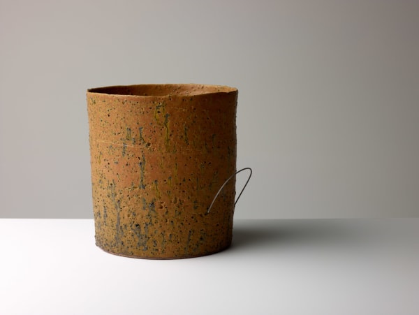 Kelly Austin Spatial Object 5, 2022 stoneware, collected earthen materials, glaze, metal wire 35 x 30 x 30 cm