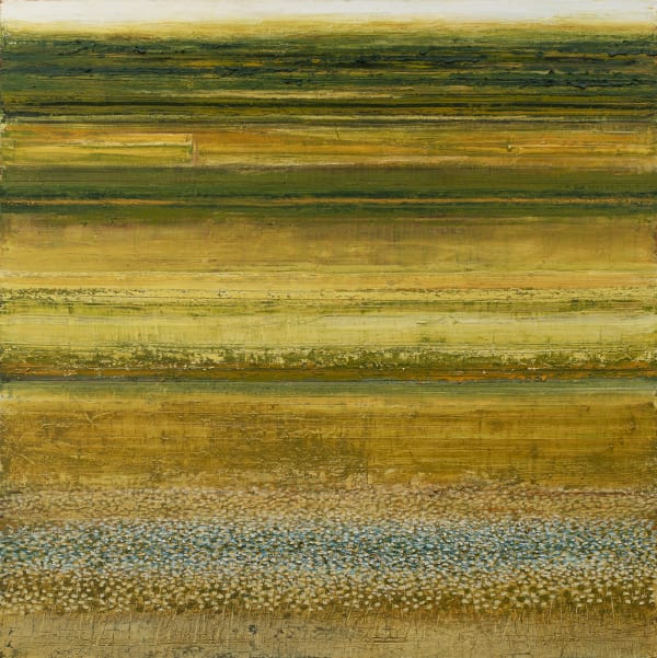 Patrick Grieve December. Dry summer with cornflowers, 2021 oil on linen 122 x 122 cm (stretcher size)
