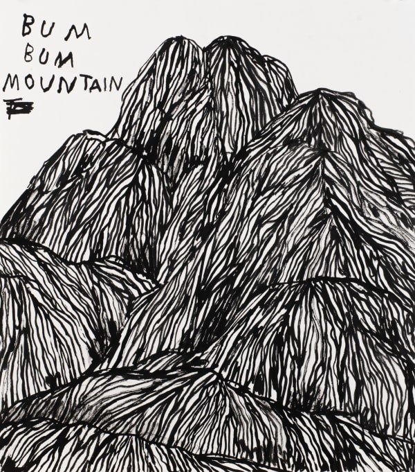 Tom O'Hern Bum Bum Mountain, 2022 Ink on paper 62 x 55cm