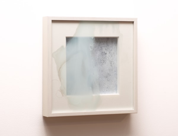 Caroline Rannersberger Sturm und Drang (diminuendo) II, 2020 Mixed media on paper; kiln fired painted glass, framed 33 x 33cm