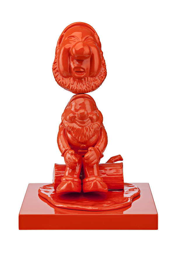 Michael Doolan Sneezy, Happy, 2015 ceramic, resin, auto enamel & wood