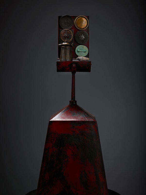 Curtis Hore Southern Discs, 2015 steel, bronze & silver 73.5 x 28.5 x 28.5 cm