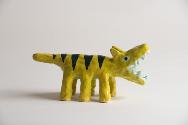 Tom O'Hern Slob Dog, 2025 ceramic & glaze 15 x 31 x 11 cm (overall size)