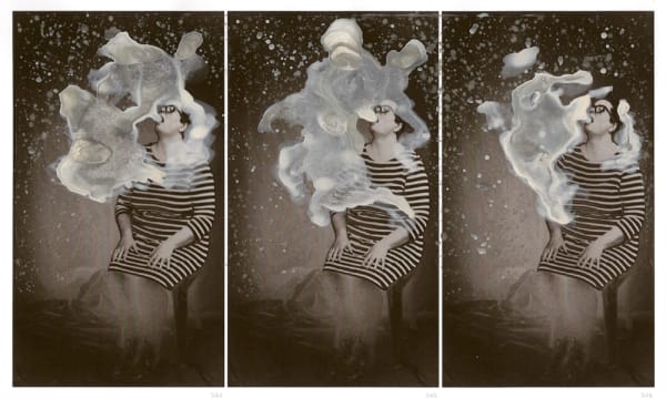 Sally Rees The Medium frames 544 - 546, 2012 Inkjet and watercolour on archival paper, framed 295 x 210 mm