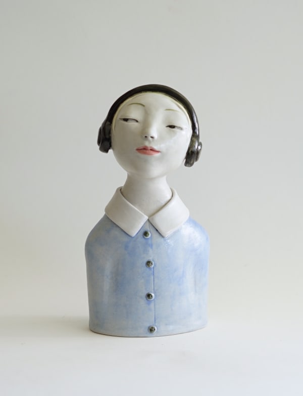 Dai Li Headphone no. 1, 2023 glazed stoneware 23 x 12 x 10 cm