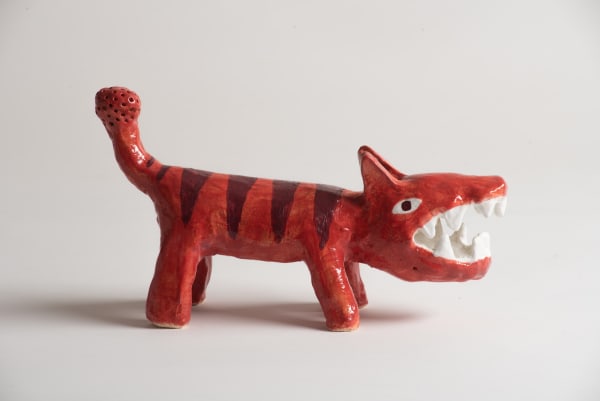 Tom O'Hern Rock Dog, 2025 ceramic & glaze 19 x 33 x 13 cm (overall size)