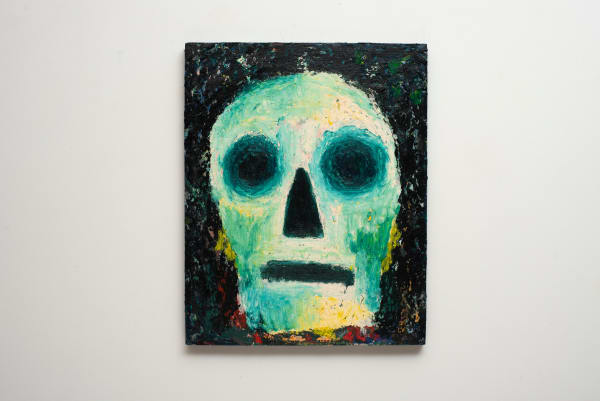 Tom O'Hern Cain, 2025 oil stick on board 50 x 40 cm (board size)