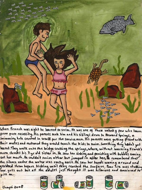 Chayni Henry Howard Springs, 2008 acrylic on wooden panel 40.5 x 30.5cm