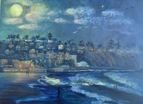 Diane Feuerstein, Full Moon Over La Jolla Shores