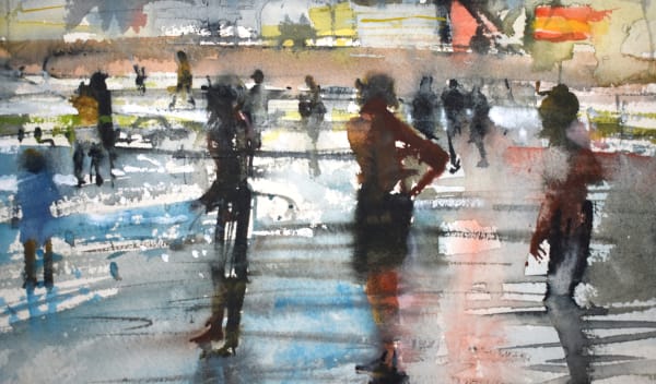 Richard Pikesley RWS, Paddlers, Lyme Regis