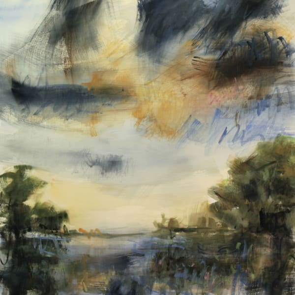 Lucy Marks RWS, Dawn at the Lake