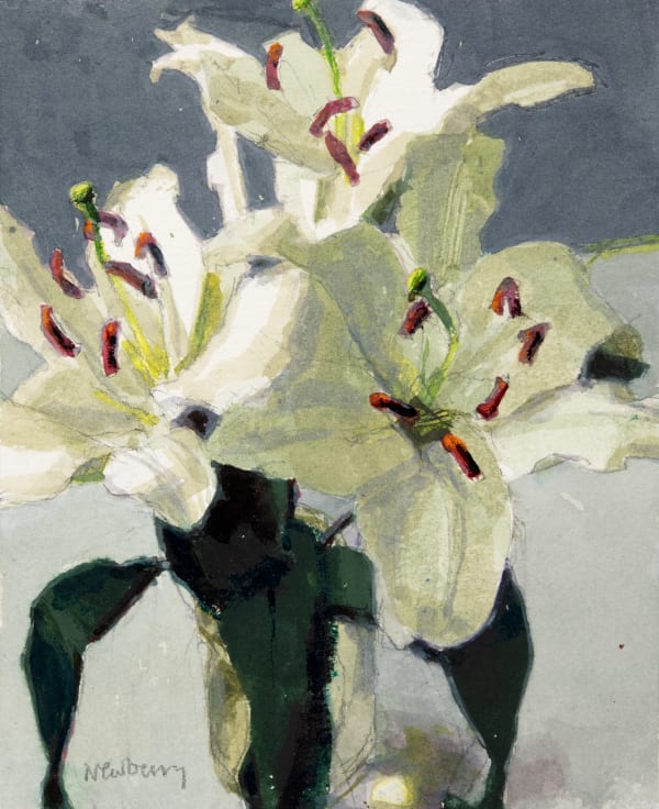 John Newberry RWS, White Lilies