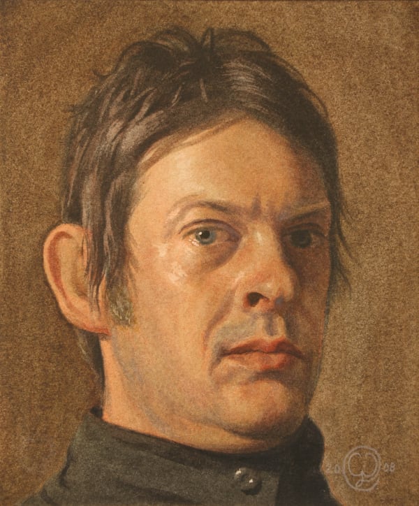 Cameron Galt RWS, Self Portrait with Black Collar