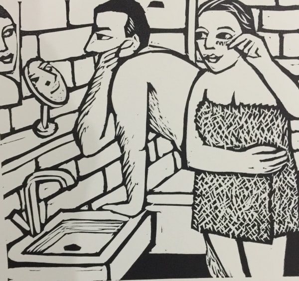 Anita Klein PPRE Hon. RWS, Nige Plucks his Ear Hairs