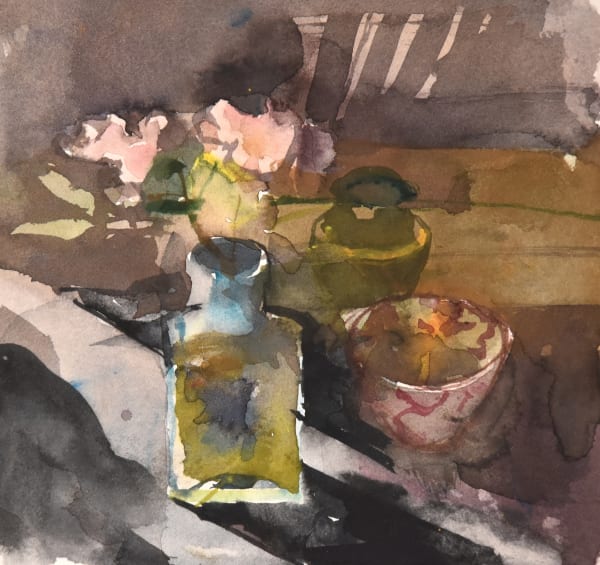 Richard Pikesley RWS, Dog rose & lustre