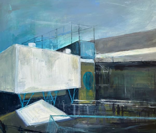 Olivia Adamczyk O'Sullivan RWS, Recycling Plant from Train, SE14