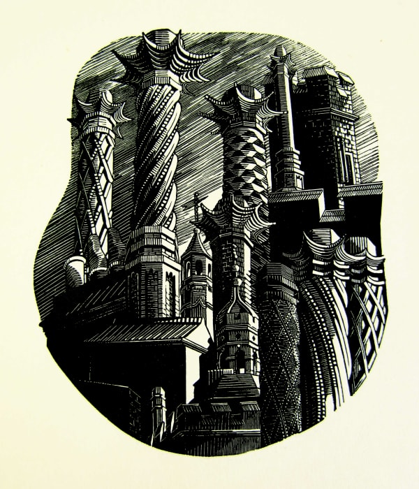 Anne Desmet RA RE, Towers and Tudor Chimneys