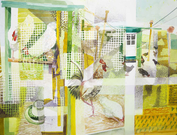 Olwen Jones RWS RE, The Poultry Maze