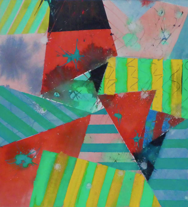 Geoffrey Pimlott Hon Ret RWS, Green Stripes on Yellow