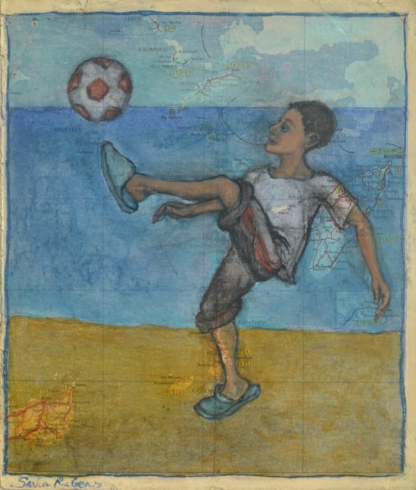 Sula Rubens RWS, Football Boy at Water's Edge