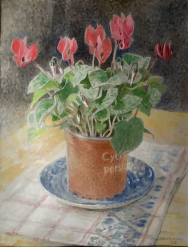 Charlotte Halliday RWS, Alison's Cyclamen