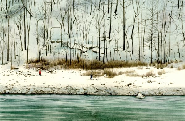 Liz Butler RWS, A Winter's Walk at Niagara