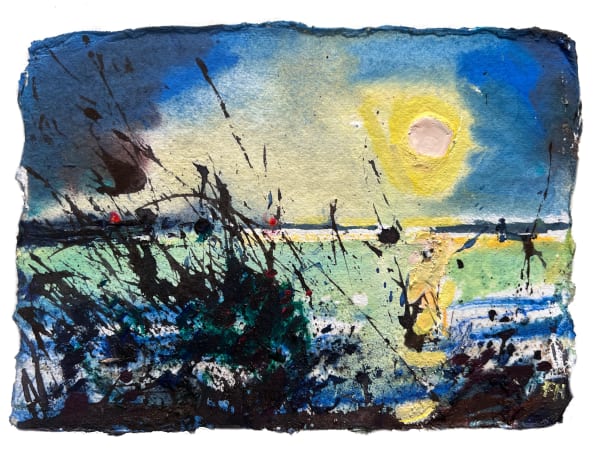 Frances Hatch RWS, Fruit Moon Rises: Portland Harbour
