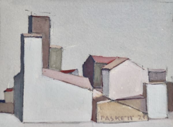 David Paskett PPRWS Hon. RE, Cardboard Morandi-ville. No 1.