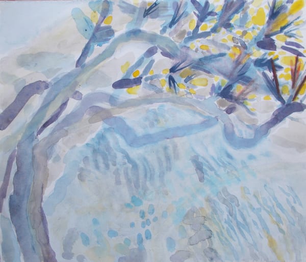 Anne Marlow RWS, Hillside Pond and Gorse