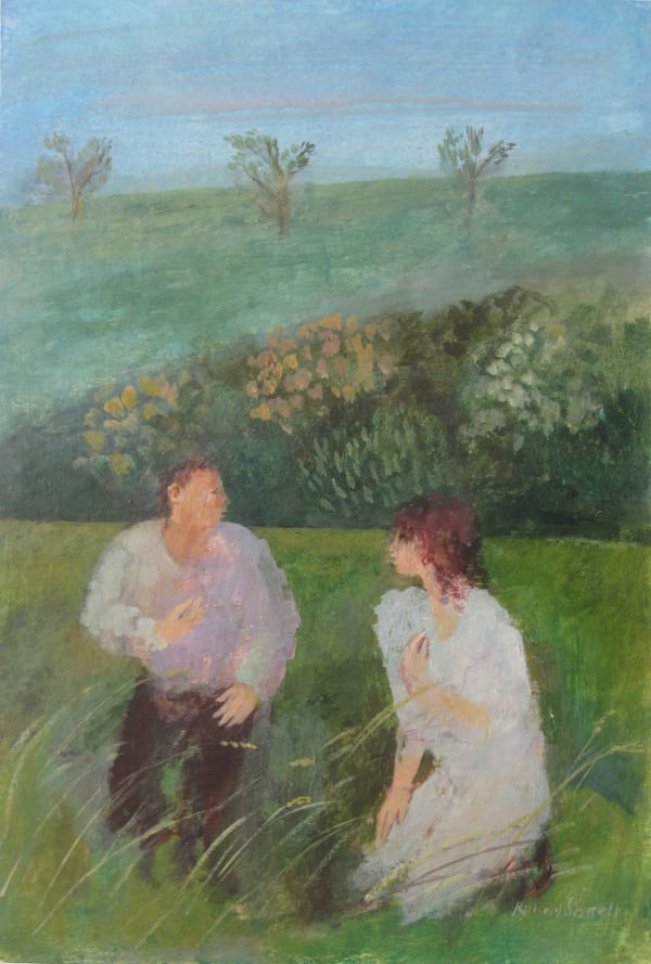 Richard Sorrell PPRWS Hon. RE, Kneeling in the Long Grass