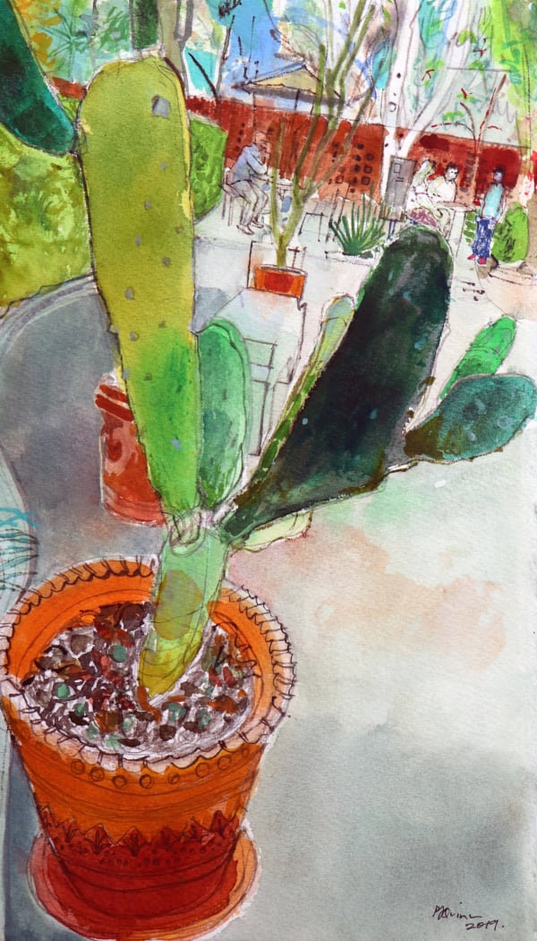 Peter Quinn RWS, In the Garden of the Blue House, Mexico City