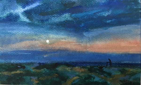 Francis Bowyer PPRWS Hon. RE, Late Evening Walk