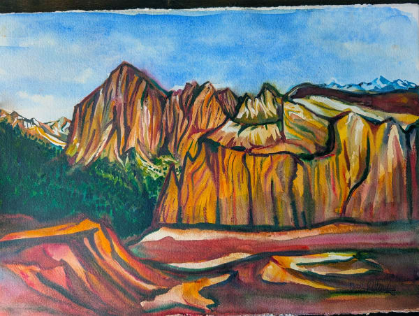 Neil Pittaway RWS RE, View from the Sasso Pordoi , (the terrace of the Dolomites), Italy