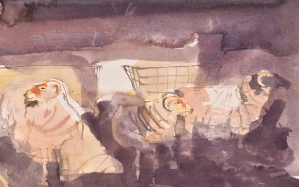 Richard Pikesley RWS, Three Shearlings, Winter Sun